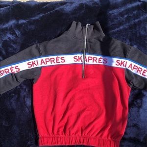 Red turtle neck sweater